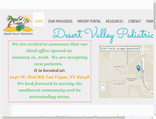 Tablet Screenshot of desertvalleypediatricslv.com